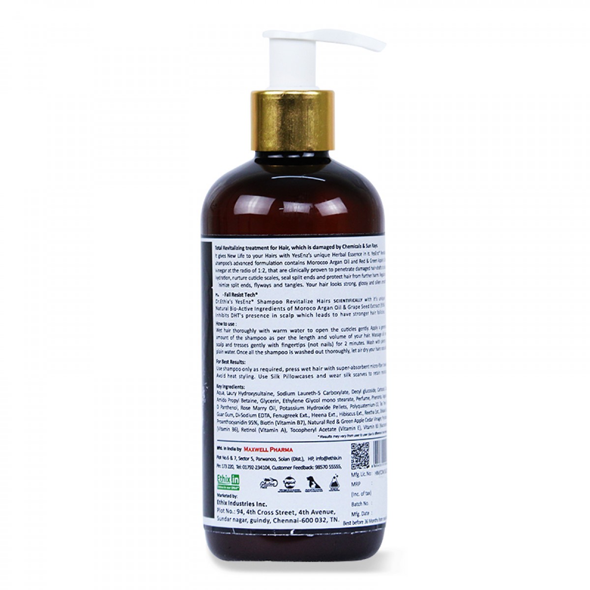 Dry hair shampoo by Dr. Ethix that cleans, smoothes, and controls